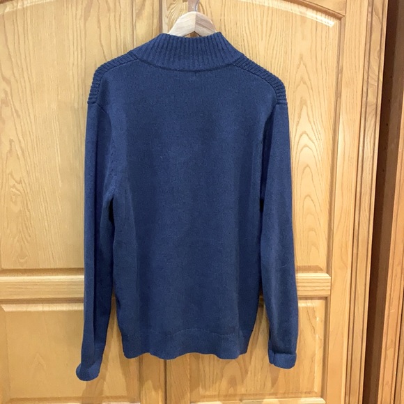 Nautica Mens Quarter Button Pullover Heavyweight Sweater Mock Neck Size Medium - Picture 4 of 7
